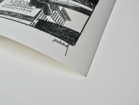 Juillard-Estampe " Paris New-York " grand format panoramique- Numérotée signée 25ex.